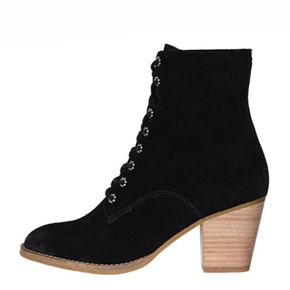 NIB FRYE ALLISTER LACE UP BLACK LEATHER BOOTS - Picture 6 of 9